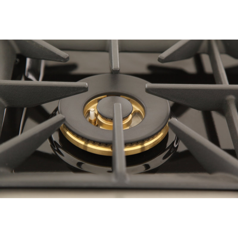 Custom Pro-Style 48 in. 6.7 cu. ft. 8-Burner Freestanding Double Oven Gas Range, Natural Gas, White/Gold