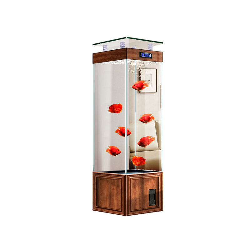 Aquarium de 28,35 po de taille moyenne et petite en verre intelligent, 63.42 Gallon (55.91" H x 28.35" W x 15.75" D)