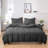 Solid Color Comforter Dark Color 3 PCs Bedding Set Deep Color Bed Comforter Set-115667178-115667186