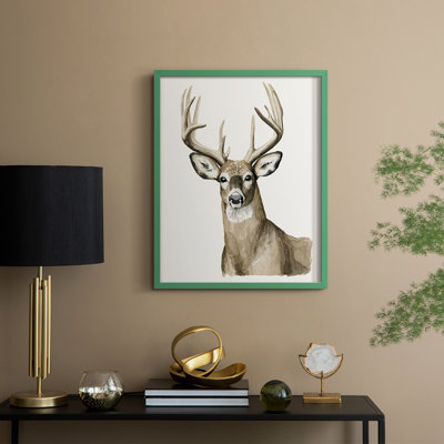 Handsome Whitetail I Framed Print - Solid Wood