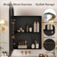 Armoire de toilette murale avec miroir, rangement et tablette ajustable-849697049