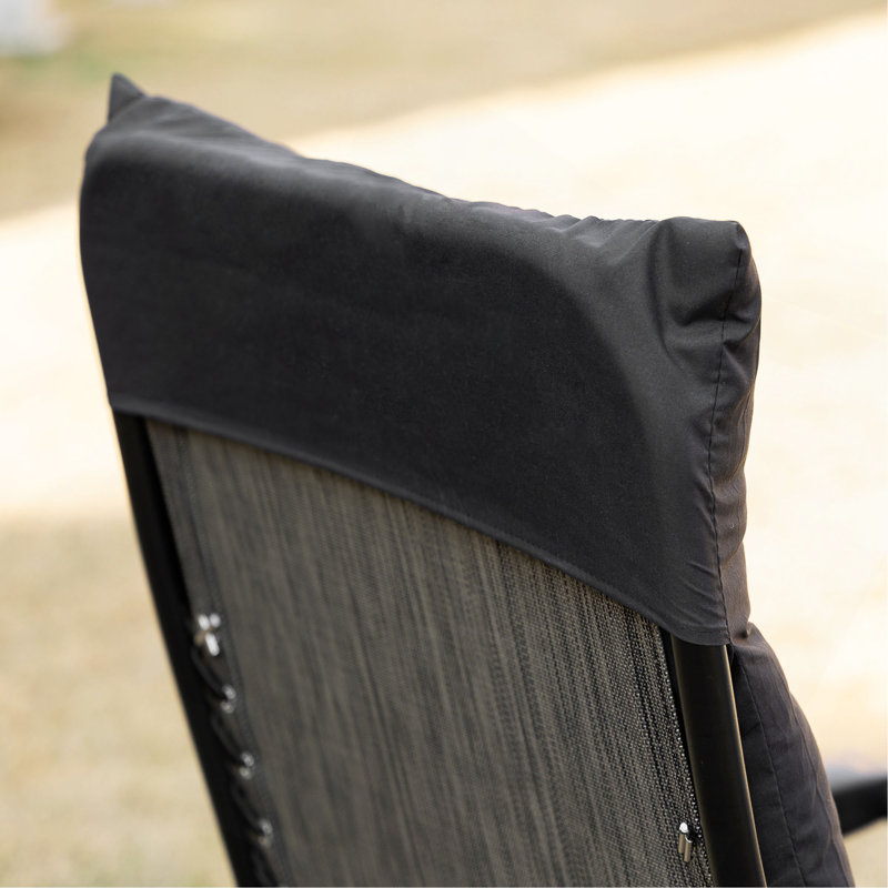 Fauteuil inclinable inclinable avec coussin rembourré Outsunny Zero Gravity, Noir