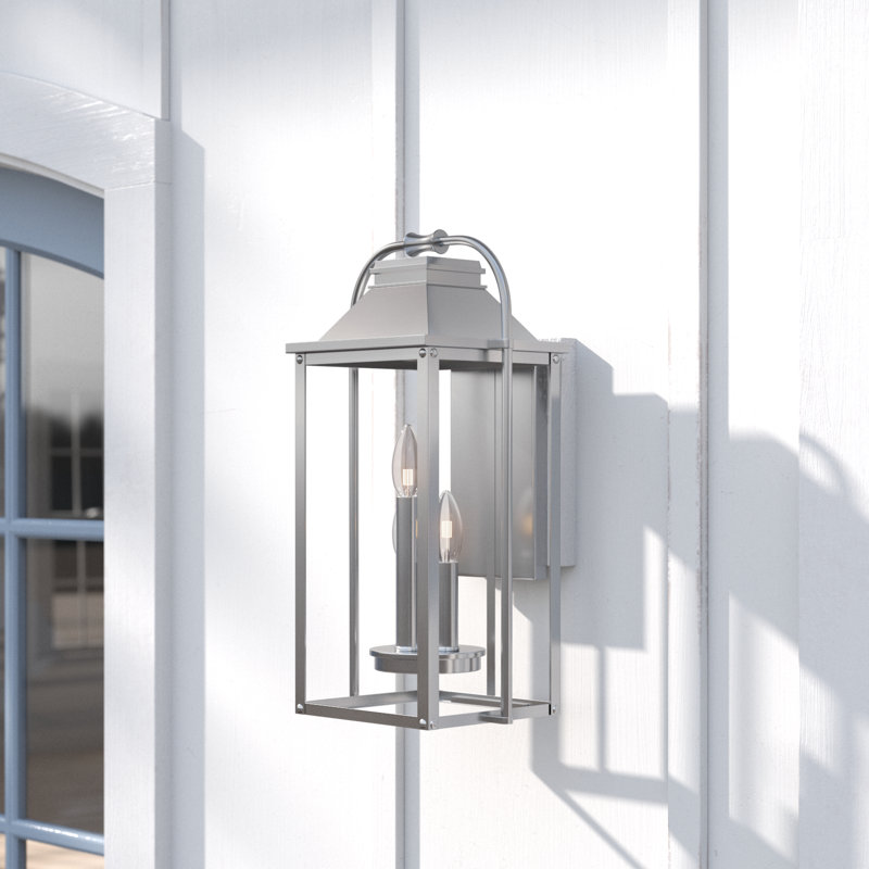 Newson Aluminum Wall Light, 18.25" H x 8.75" W x 7.5" D, Painted Brushed Steel