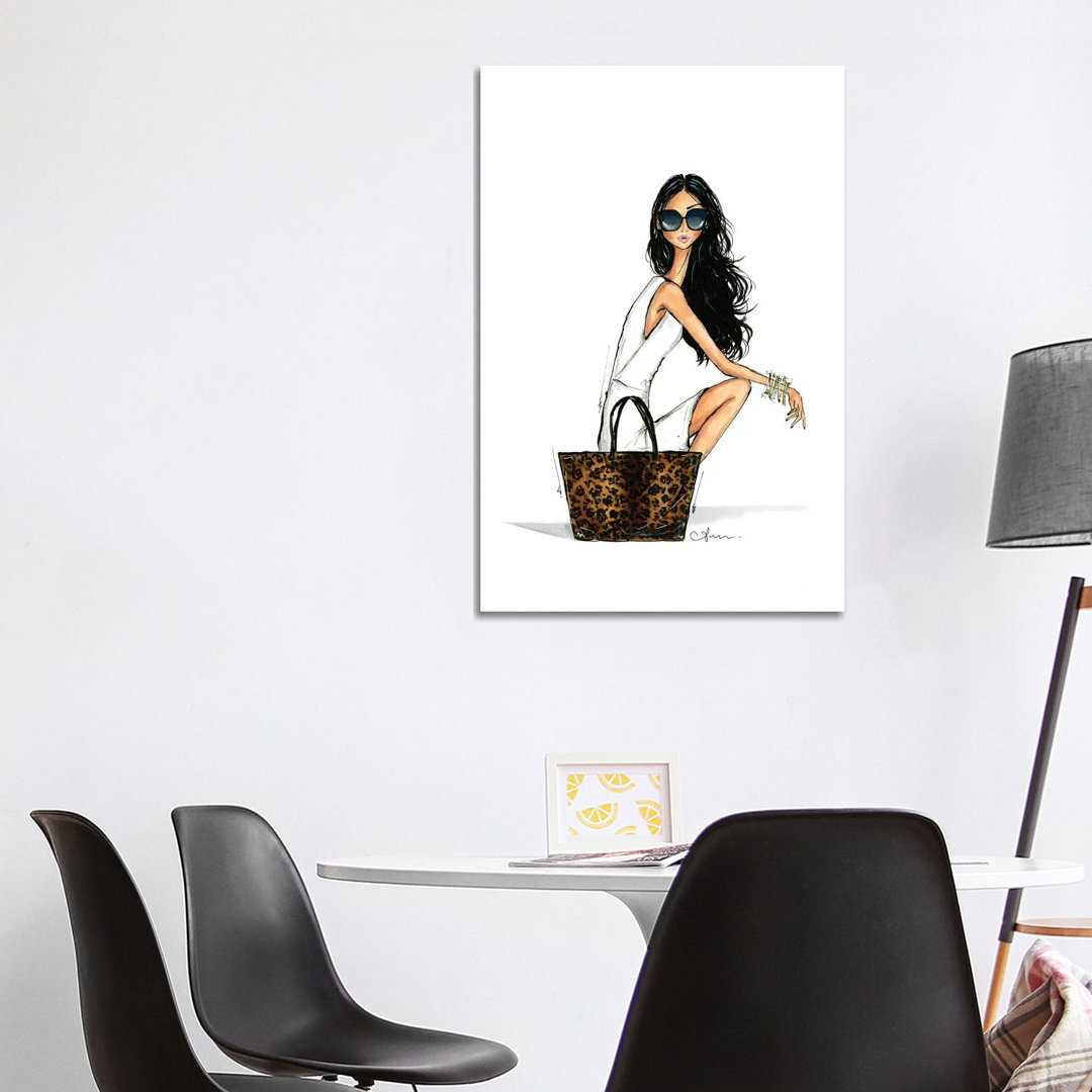 Leopard Tote von Anum Tariq - No Frame Gallery-Wrapped Canvas Giclée on Canvas