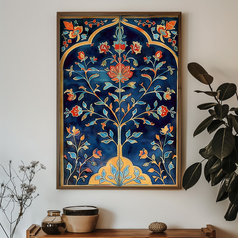 Elegant Decorative Framed MDF Painting, 13.8 x 18.5 x 0.1 inches | 100% MDF with 3 mm Thickness, 100% Pine Wood Frame | UV Printed Artwork for Stylish Home Decor, Perfect for Living Room or Office