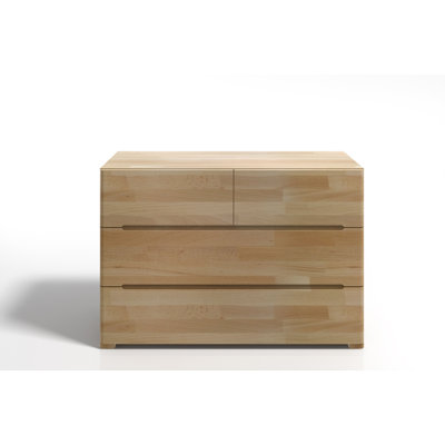 Vernon Solid Wood 120cm W 4 - Drawer Chest of Drawers