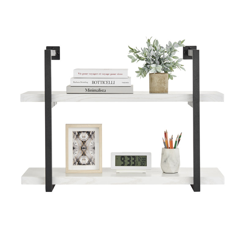 Romell 2 Tier Modern Accent Wall Shelf