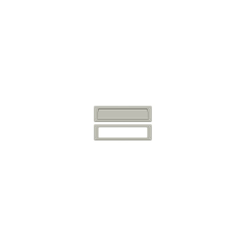 Brass Mail Slot, 3.625" H x 13.125" W x 0.5625" D, Brushed Nickel