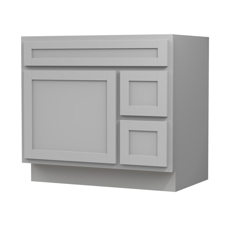 Base de meuble-lavabo simple 36 po seulement, gris