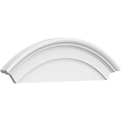 42"W x 14"H x 2-3/4"P Arched Architectural Grade PVC Pediment