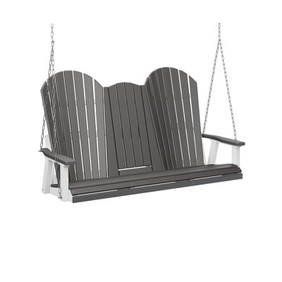 Berlin Gardens Comfo Back Three Seat Console Swing with Zinc Chains