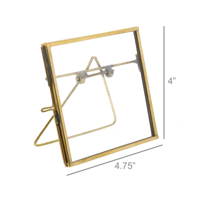 Thrailkill Brass Easel Frame, 4" x 4"