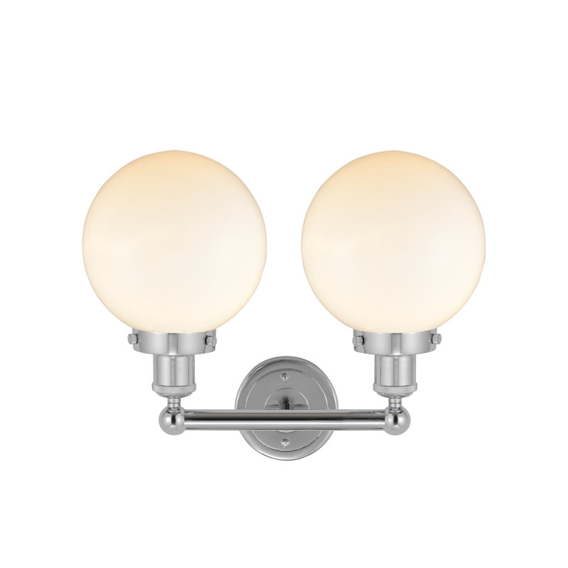 Alphonsa 2 - Light Dimmable Vanity Light, Matte White, Polished Chrome