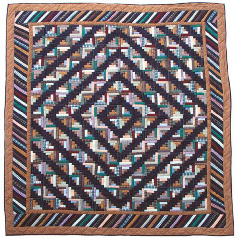 Rustic Cotton Geometric Shapes Quilt, Full/Queen Quilt