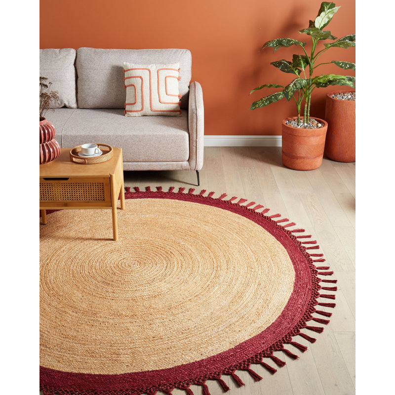 Alfredina Round Hand Braided Area Rug, Round 200cm