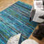 Tapis rayé bleu Ethyleen-22363434