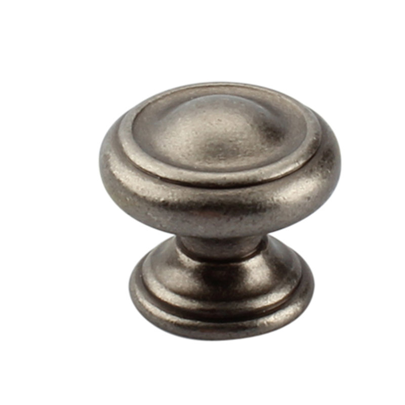 Poignée champignon de diamètre 1 3/8 po, Nickel satiné antique