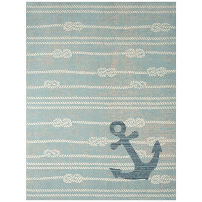 Tapis bleu Anchor