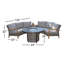 Kirtin 4 Piece Sectional Seating Group with Cushions