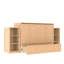 Lit escamotable double avec tiroirs et tablettes de rangement spacieux-2099824186
