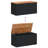Acacia Steel/Solid Wood/Wicker Deck Box-103397023
