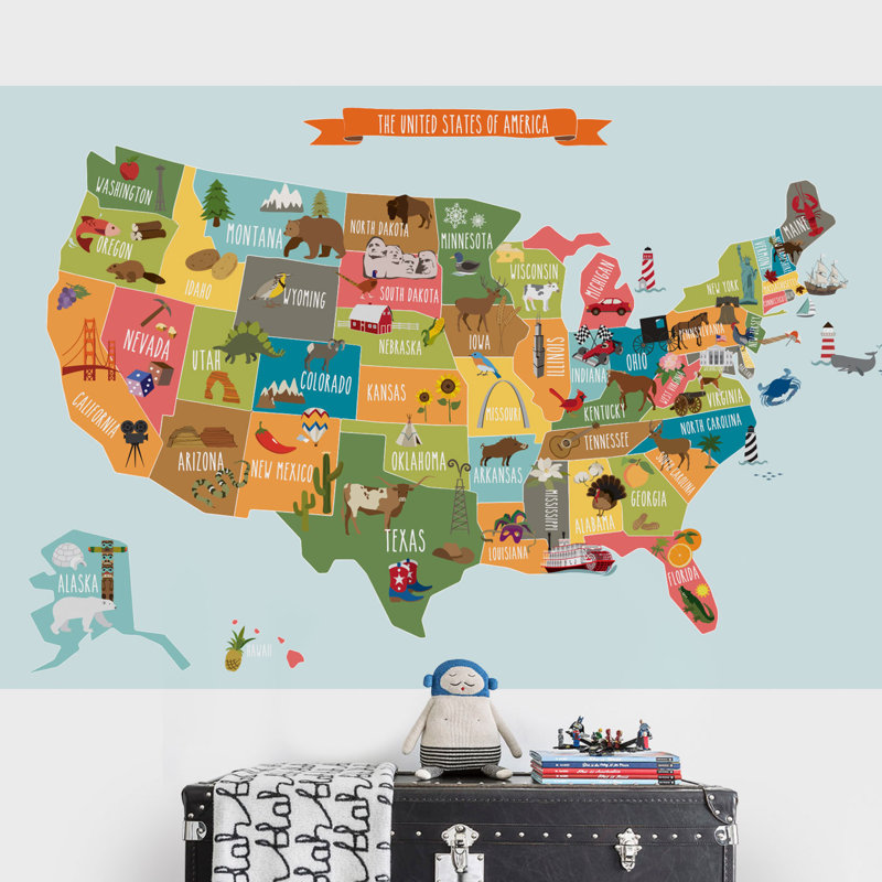 Geography Non-Wall Damaging Accent, Small