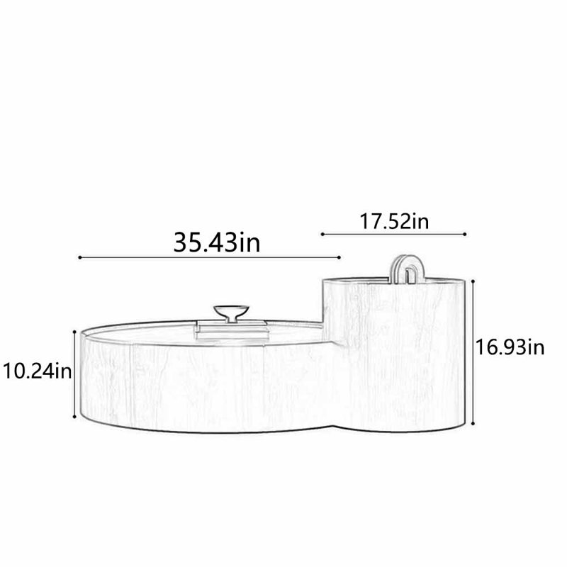 Creative design round tea table combination, Black