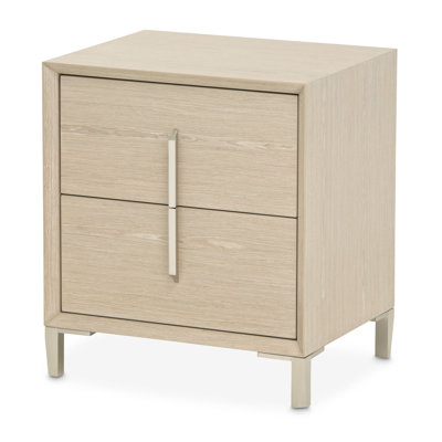 Lotus Bay 22" Wide 2-Drawer Nightstand - Sand