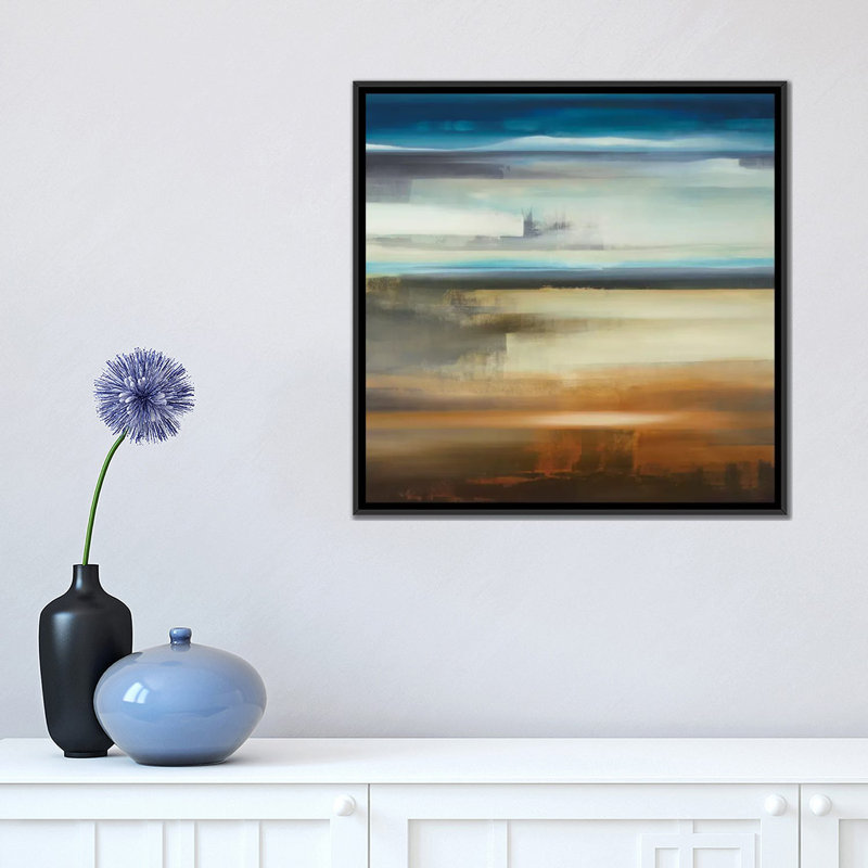 «Scape 200», impression sur toile, H 18 po x l 18 po x P 1,5 po, Toile encadrée noire, Pas de tapis