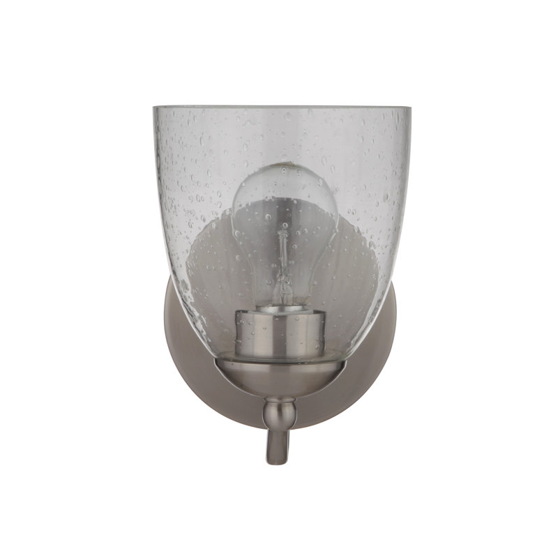 Appliquee à bras 1 lumière à intensité réglable Worley, Nickel poli brossé