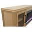 Console de télévision avec foyer de 86 po, naturel, convient aux téléviseurs de 95 po, support en bois de chêne pouvant accueillir un téléviseur, structure