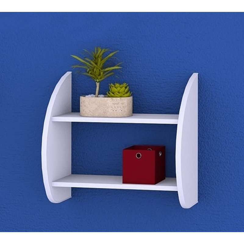 Arrindell 2 Piece Tiered Shelf, 54cm H x 59cm W x 25cm D, White