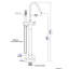 Robinet de baignoire autoportant avec douche à main en or - construction en métal, finition élégante de salle de bain, pour