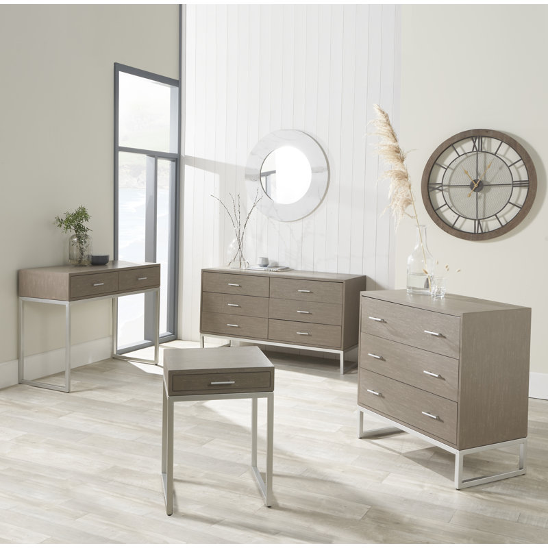 Elilah Solid Wood 80cm W 3 - Drawer Chest of Drawers