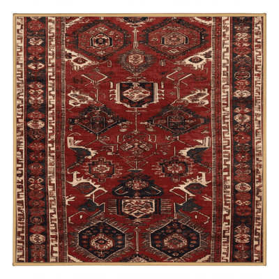 Machine Washable Turkish Brown Area Rug
