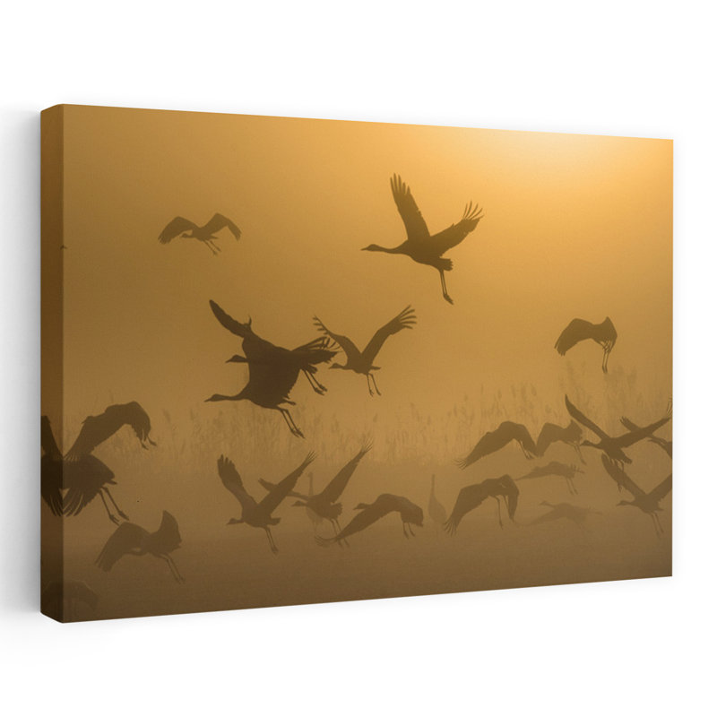 Art contemporain contemporain, paysage abstrait, oiseau, paysage, H 12 po x l 18 po