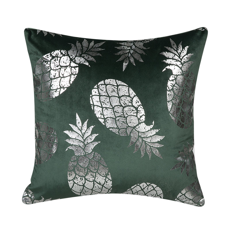 Strongylos Floral Square Cushion, Green