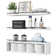 Towel Racks for Bathroom,Floating Shelves for Wall 24 inch with Cube Shelf,Set of 3