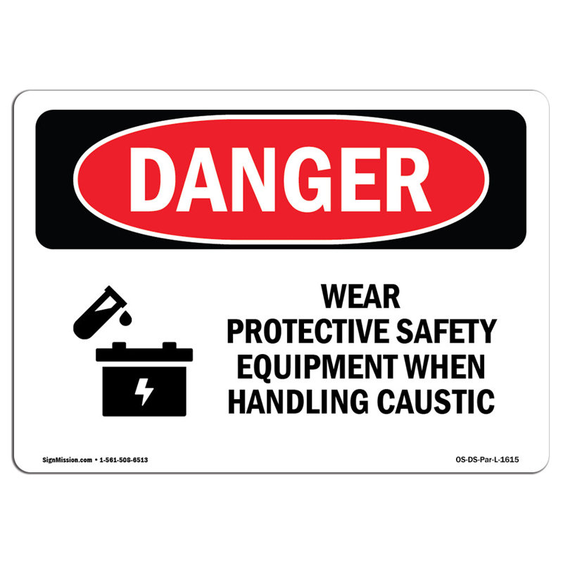 Danger Sign, 12" H x 18" W x 0.1" D