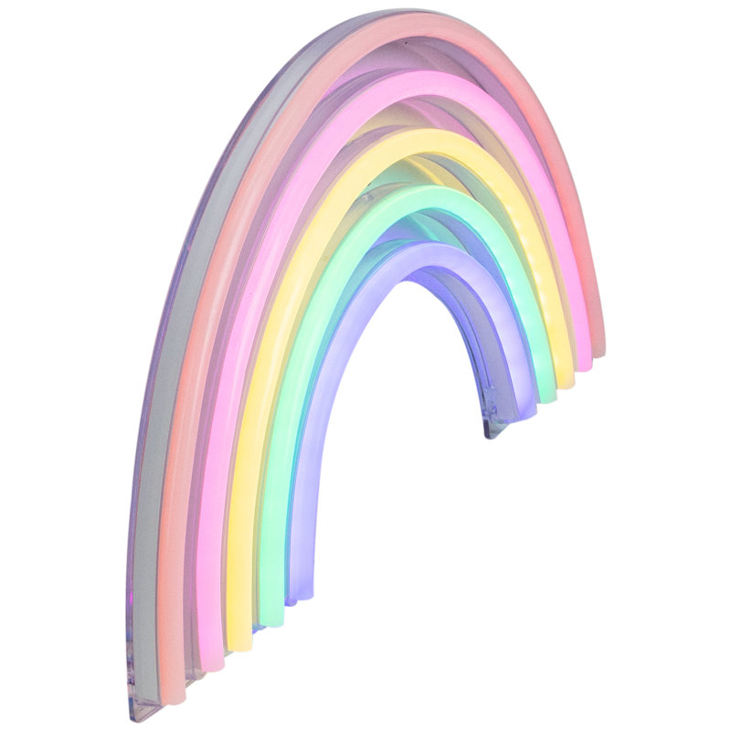 Enseigne lumineuse 12 po multicolore arc-en-ciel multicolore