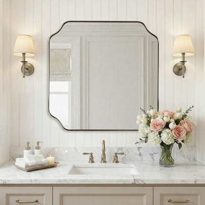 Miroir de salle de bain Modern Cadre en acier inoxydable