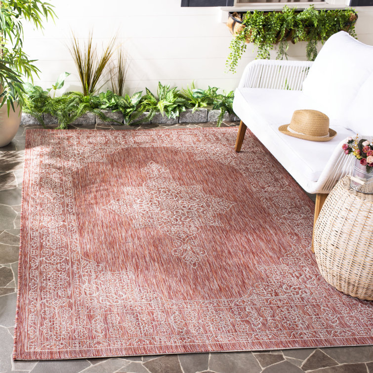 Arneshia Oriental Rust Indoor/Outdoor Area Rug
