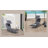 Outdoor Pool Chaise Lounge Chair, Folding Tanning Chair With Sun Shade, Gray-693633056