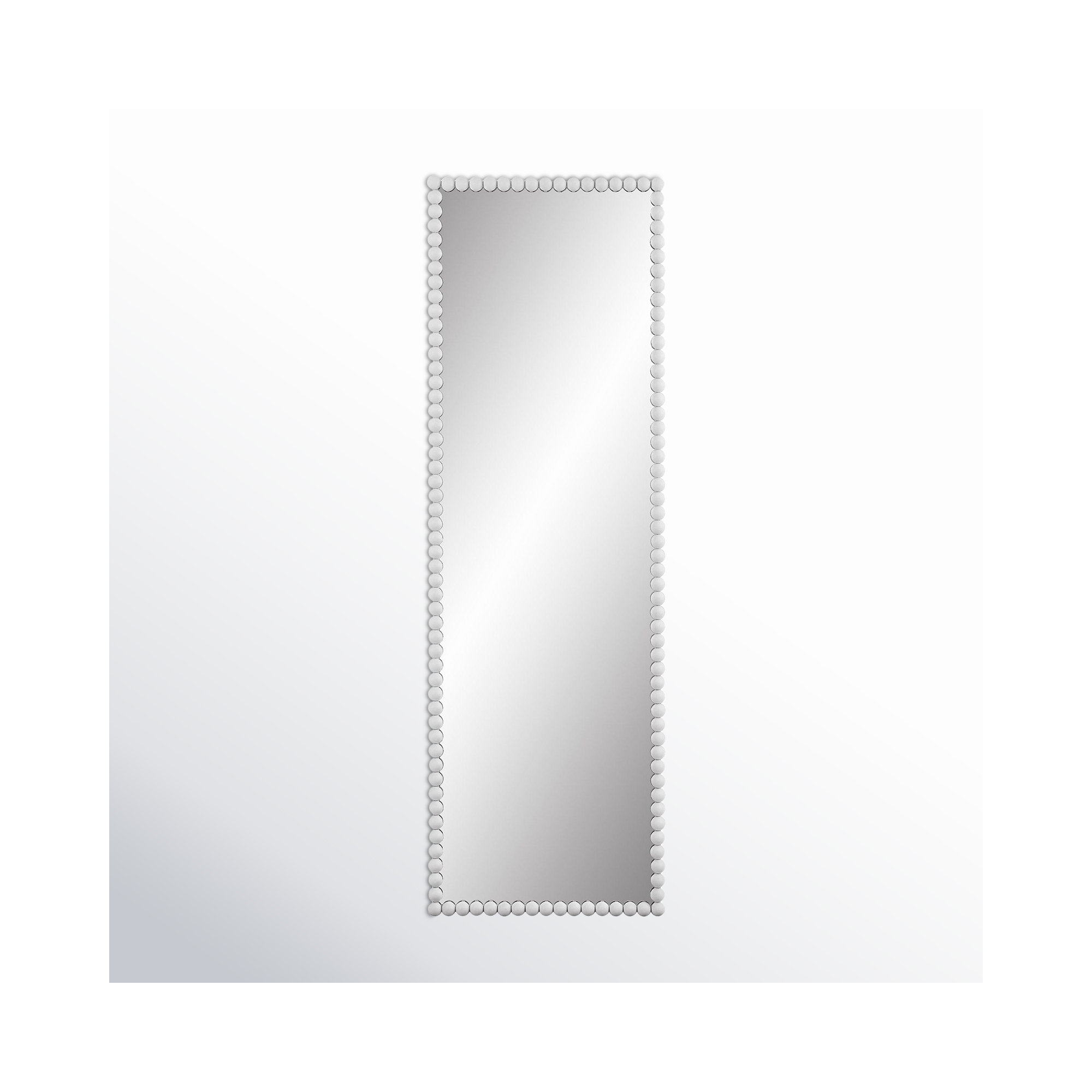 Sanne Metal Mirror, 72.25" H x 23.38" W, Satin White