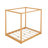Natural Queen Canopy Platform Bed With Support Legs - Build Of Pine And , Modern Bedroom Look, Custom Canopy, Underbed Air Circulation Stable Design, Fresh Keeping Underbed, Feature, Aesthetic, Fast
