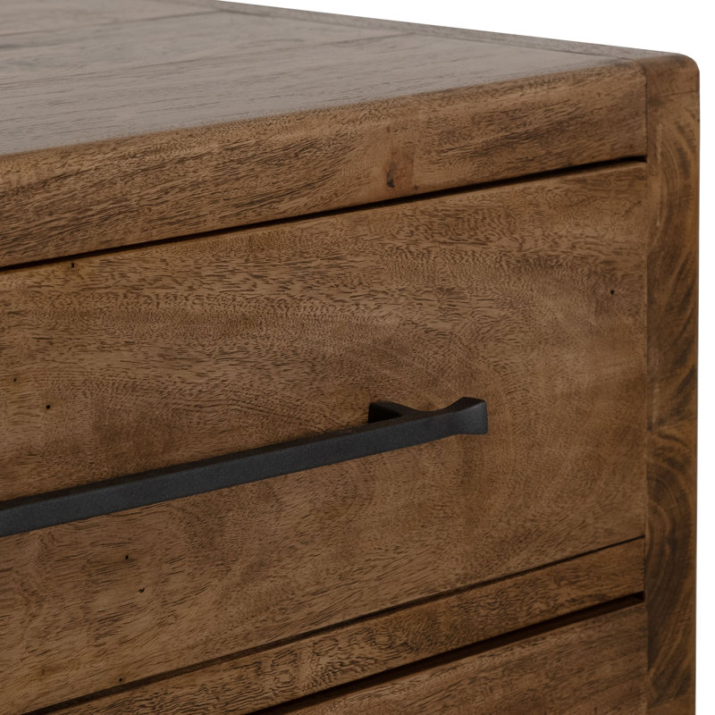 Commode 6 tiroirs Terry, Noyer brun