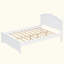 Lit plateforme en bois avec tête de lit-129021831