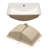 Beslend 21" White Ceramic Rectangular Bathroom Sink with Overflow