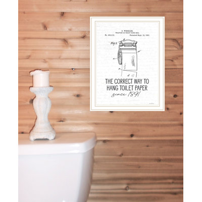 Correct Way To Hang Toilet Paper Framed Wall Art for Living Room, Home Decor by Lettered & Lined