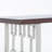 Contemporary Wood and Silver Metal Bench